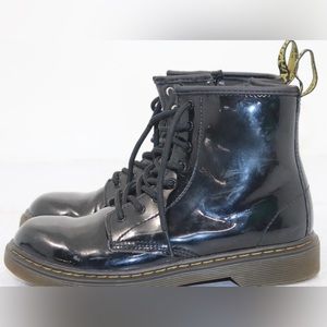 JUNIOR 1460 PATENT LEATHER LACE UP BOOTS Size 4